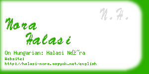 nora halasi business card